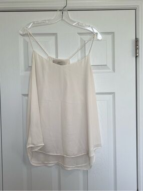 LOFT Cream Double-Layer Spaghetti-Strap Camisole